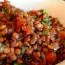 Lentejas con cebolla y tomate