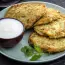 Zucchini pancakes with garlic