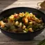 Salade de topinambour avec craquelins et croûtons