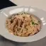 Pasta with ham in creamy sauce