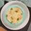 Risotto with shrimps in a creamy sauce