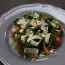 Salad with red fish and arugula