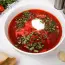 Borscht with tomatoes and peppers