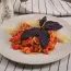 Pâtes aux crevettes à la sauce tomate