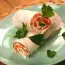 Lavash roll with red fish