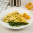 Omelette with cherry tomatoes and cheese