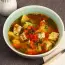 Sopa de lentejas con pollo