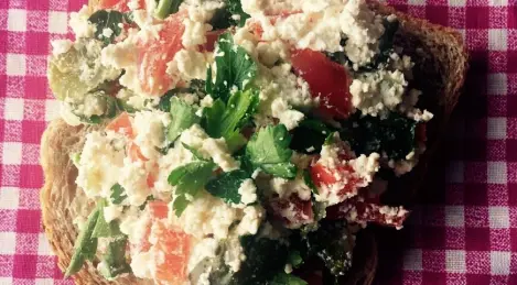 Sandwich au fromage cottage