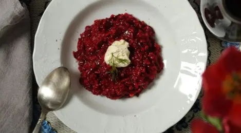 Beetroot risotto