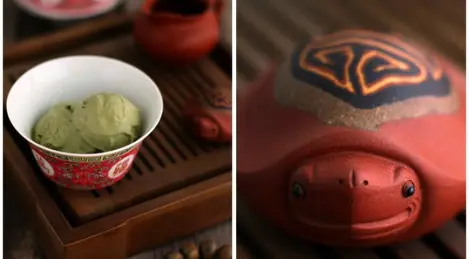 Ice cream with a rich taste of matcha tea