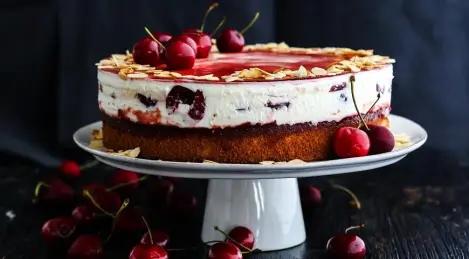 Joghurtkuchen mit Kirschen
