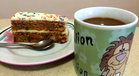 Carrot cake with mascarpone cream