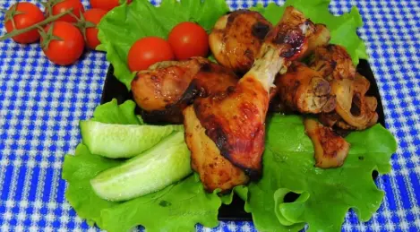 Grilled chicken drumsticks
