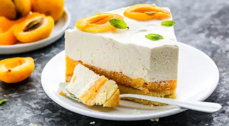 Pastel de mousse de albaricoque