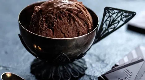 Homemade chocolate ice cream