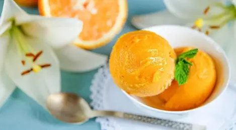 Mango-Zitrus-Sorbet