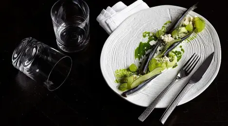 Marinated herring with cucumbers and homemade cottage cheese