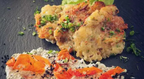 Potato pancakes with mushrooms