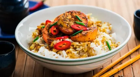 Œufs durs frits aux épices