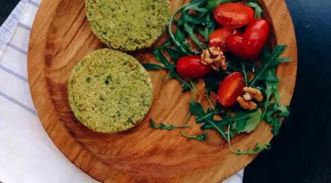 Cotolette di ceci con spinaci