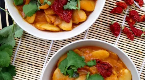 Curry mit Limabohnen (vereinfachte Version)