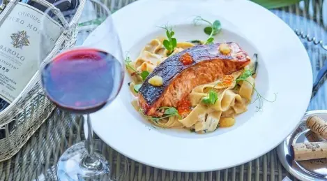 Papardelle with salmon