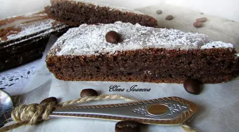 Bird cherry pie with chocolate filling