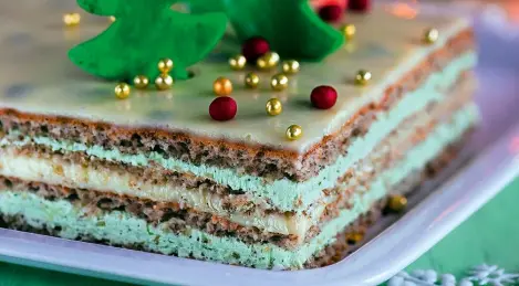 Gâteau opéra au thé vert