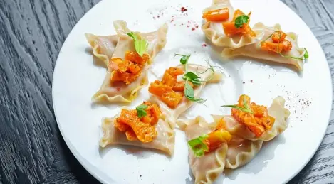 Vareniki with pumpkin