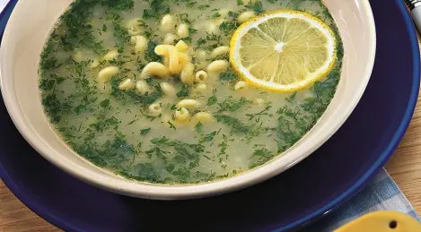 Sopa griega de avgolemono