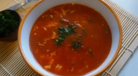 Tomato soup with cheese