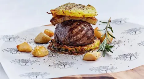 Beef with porcini mushrooms and foie gras