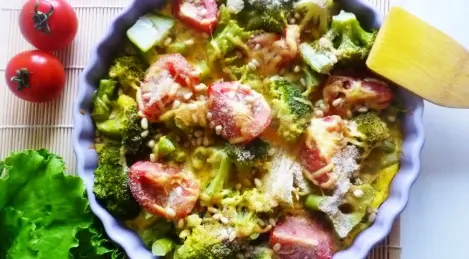 Broccoli Casserole with Pine Nuts