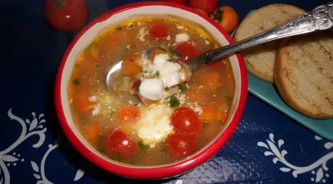 Linsensuppe mit Spinat