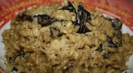 Risotto with dried mushrooms