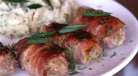 Cutlets in a bacon wrap