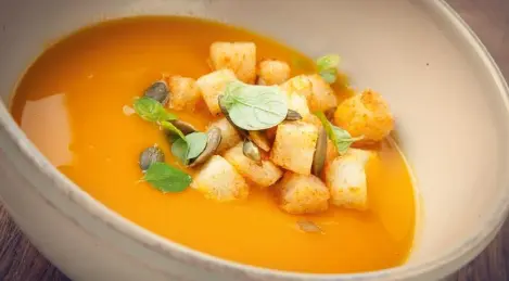 Pumpkin puree soup