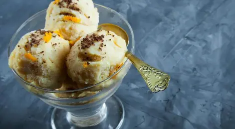 Gelato alla banana e arancia
