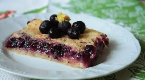 Zitronen-Blaubeerkuchen