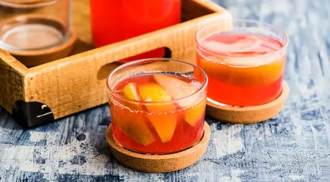 Compote of peaches and apples