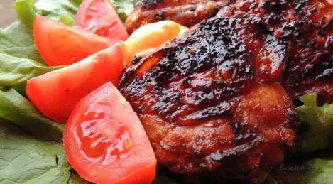 Thighs in onion marinade