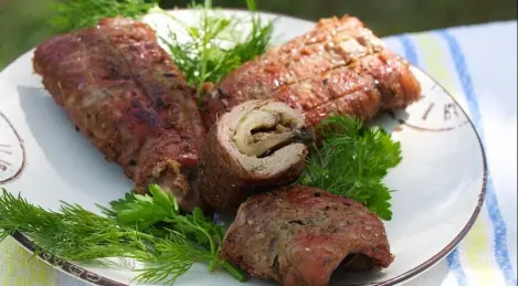 Kalbs- und Auberginenbrötchen