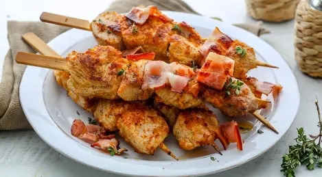 Delicious turkey skewers