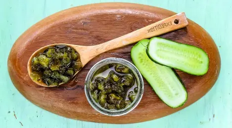 Cucumber, lime and mint jam