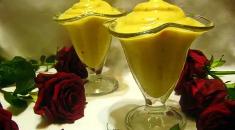 Bananen-Pfirsich-Sorbet