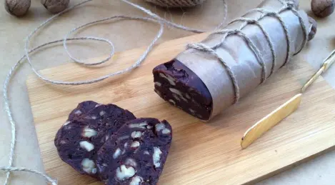 Vegane Schokoladenwurst