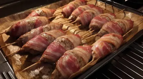 Lula kebab au bacon du four