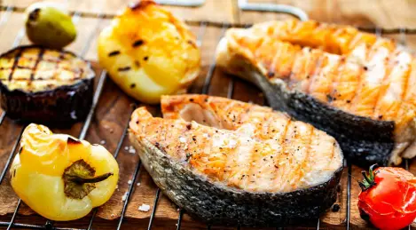 Filet de saumon grillé