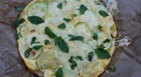 Frittata con calabacines baby