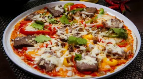 Quesadilla con bistecca di fianco